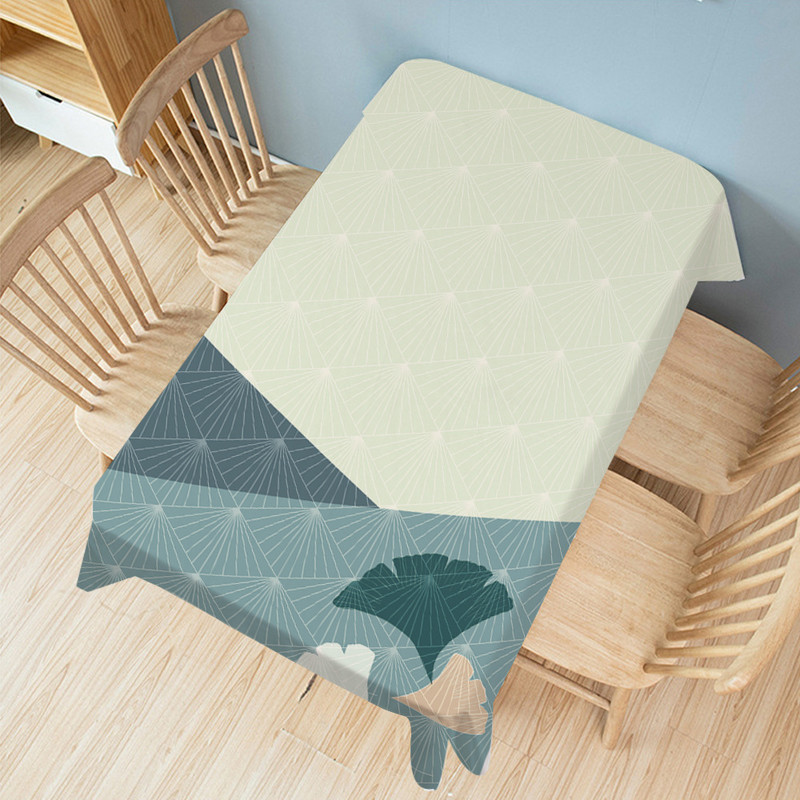 Ginkgo Plant nyomtatott vízálló terítő asztaldíszekhez Kiegészítők Négyszögletű étkező esküvői asztalborító kandalló Át nem eresztő