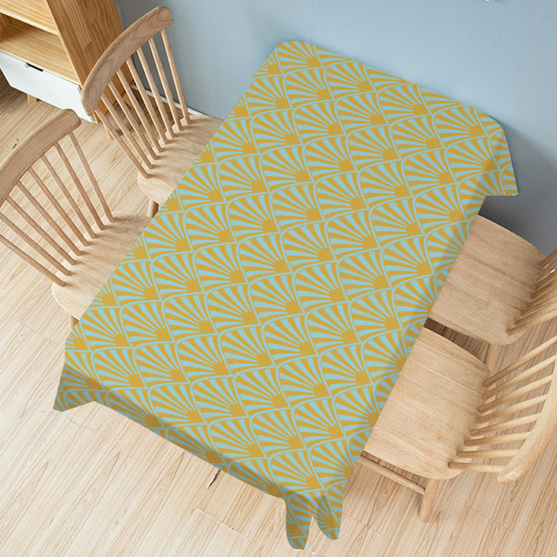 Ginkgo Plant nyomtatott vízálló terítő asztaldíszekhez Kiegészítők Négyszögletű étkező esküvői asztalborító kandalló Át nem eresztő