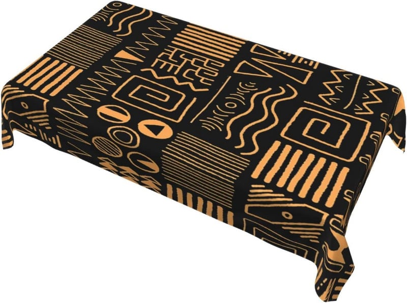 Āfrikas etnisko cilšu taisnstūra galdauts virtuves pusdienu galda dekors atkārtoti lietojams ūdensizturīgs galdauts kāzu ballīšu rotājumi