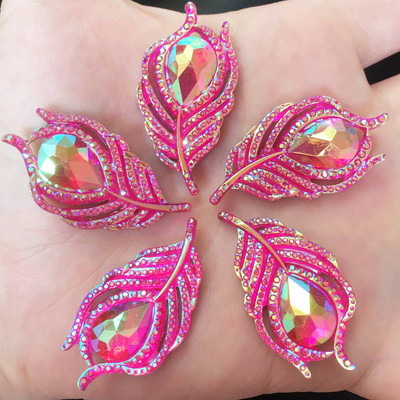 10 GAB sveķu, spīdīgas 3D pāva spalvas, plakanā mugurā, kalnu kristāla aplikācijas, DIY Ziemassvētku albums, figūriņas, amatniecības mājas dekors OW19