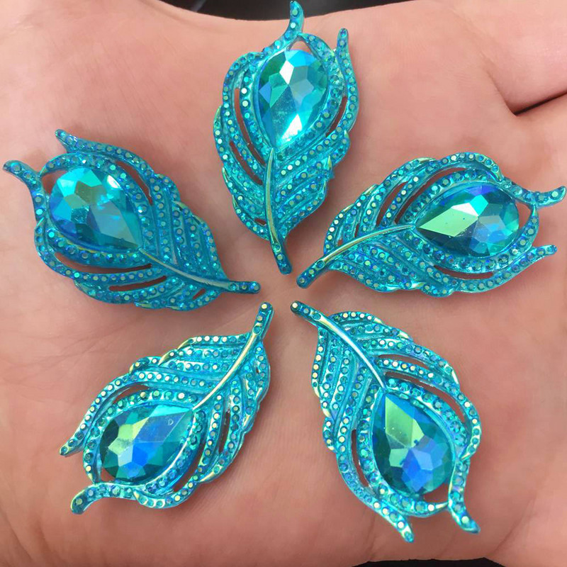 10 GAB sveķu, spīdīgas 3D pāva spalvas, plakanā mugurā, kalnu kristāla aplikācijas, DIY Ziemassvētku albums, figūriņas, amatniecības mājas dekors OW19