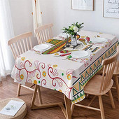 Mexikói május 5. fesztivál téglalap terítő partidísz Cinco De Mayo Skull vízálló terítő konyhai asztaldíszhez