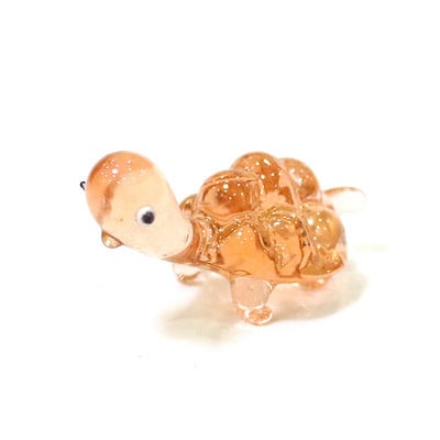 Mini teknős figurák Üveg kézműves díszek Japán stílusú Aranyos Állatok Apró szobrok Otthoni Akvárium Akvárium Dekorációs Kiegészítők