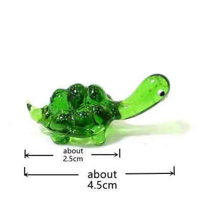 Mini teknős figurák Üveg kézműves díszek Japán stílusú Aranyos Állatok Apró szobrok Otthoni Akvárium Akvárium Dekorációs Kiegészítők