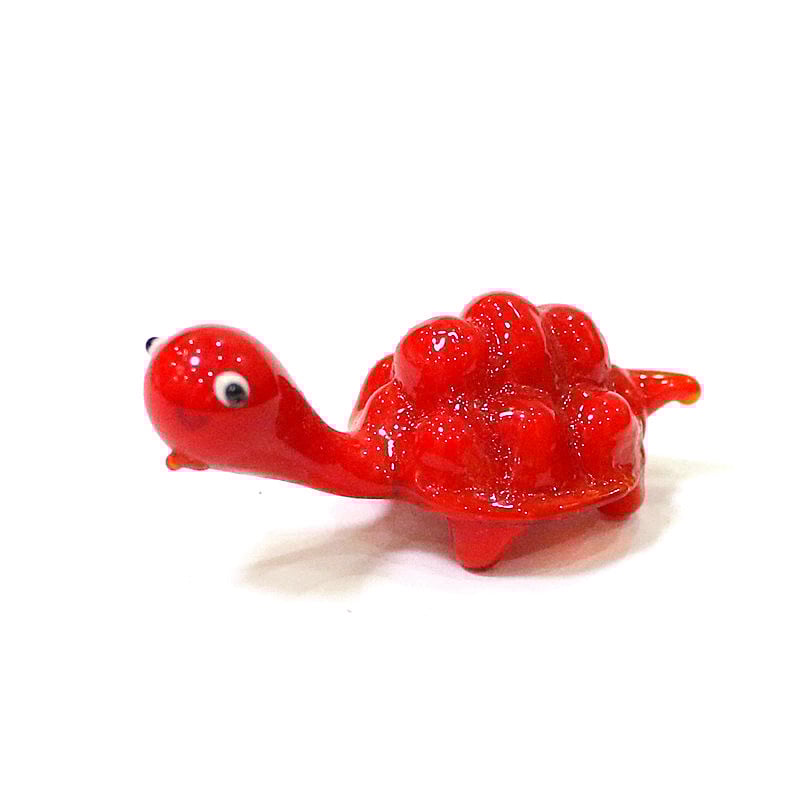 Mini teknős figurák Üveg kézműves díszek Japán stílusú Aranyos Állatok Apró szobrok Otthoni Akvárium Akvárium Dekorációs Kiegészítők