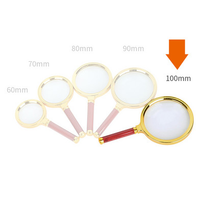 Retro 8X palielināmais stikls, koka rokas lupa Optiskais palielināmais stikls lasīšanai, remontdarbu rotājumi fotografēšanai