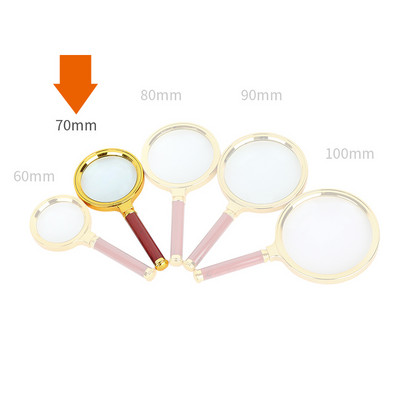 Retro 8X palielināmais stikls, koka rokas lupa Optiskais palielināmais stikls lasīšanai, remontdarbu rotājumi fotografēšanai