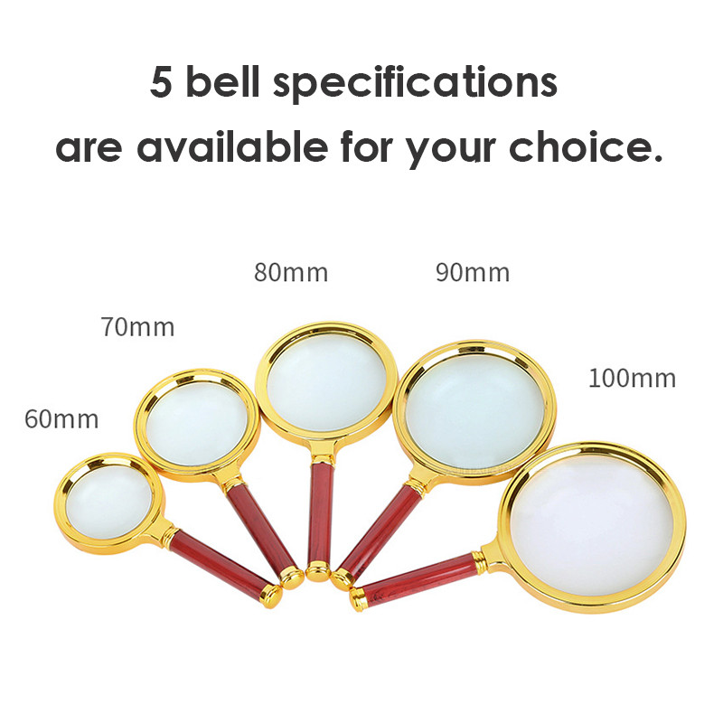 Retro 8X palielināmais stikls, koka rokas lupa Optiskais palielināmais stikls lasīšanai, remontdarbu rotājumi fotografēšanai