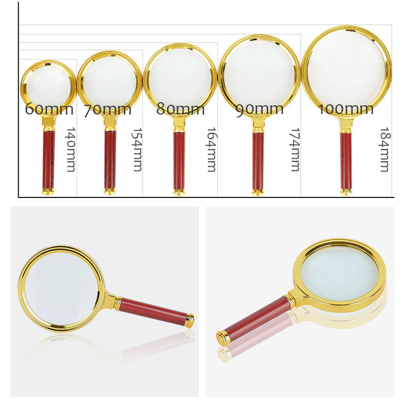 Retro 8X palielināmais stikls, koka rokas lupa Optiskais palielināmais stikls lasīšanai, remontdarbu rotājumi fotografēšanai