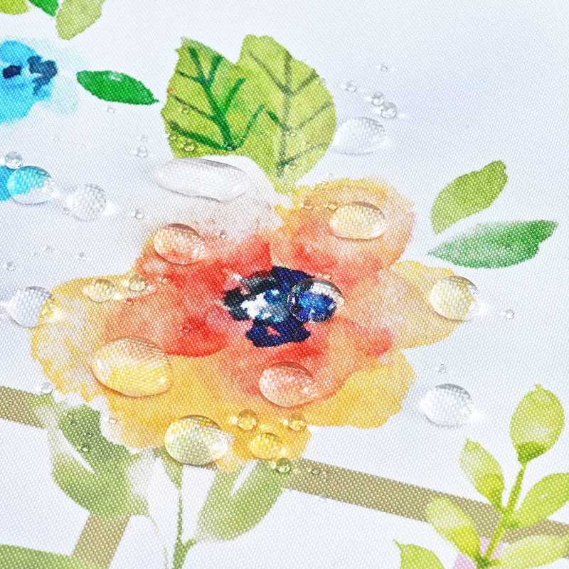 Nyári vadvirágos vízálló terítő ünnepi parti dekorációk Négyszögletű asztalterítő esküvői asztaldíszhez