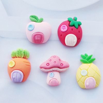 10/15 db Új Aranyos Gyanta Rajzfilm Gyümölcsök Lapos Hátú Cabochon Scrapbook Kawaii DIY Díszítések Kiegészítők C55
