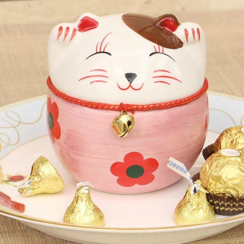 Lucky Cat Saving Box Dzīvnieku figūriņas naudas kaste Dzīvnieku monētu banka Mājas dekors Moderns jauns stils cūciņa figūriņas bērniem dāvanu копилка