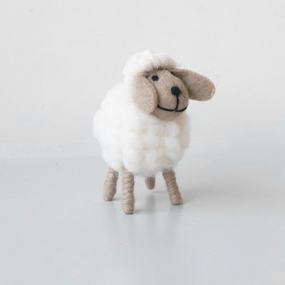 1db mini asztaldísz filc bárányfigurák miniatűrök gyapjú filc bárány aranyos játékok asztali dekoráció lakberendezési tárgyak gyerekajándékok