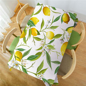 Fructe de vara Frunze de lamaie Fata de masa dreptunghiulara Decoratiuni pentru masa de bucatarie Fata de masa din stofa impermeabila Decoratiuni pentru petreceri de nunta