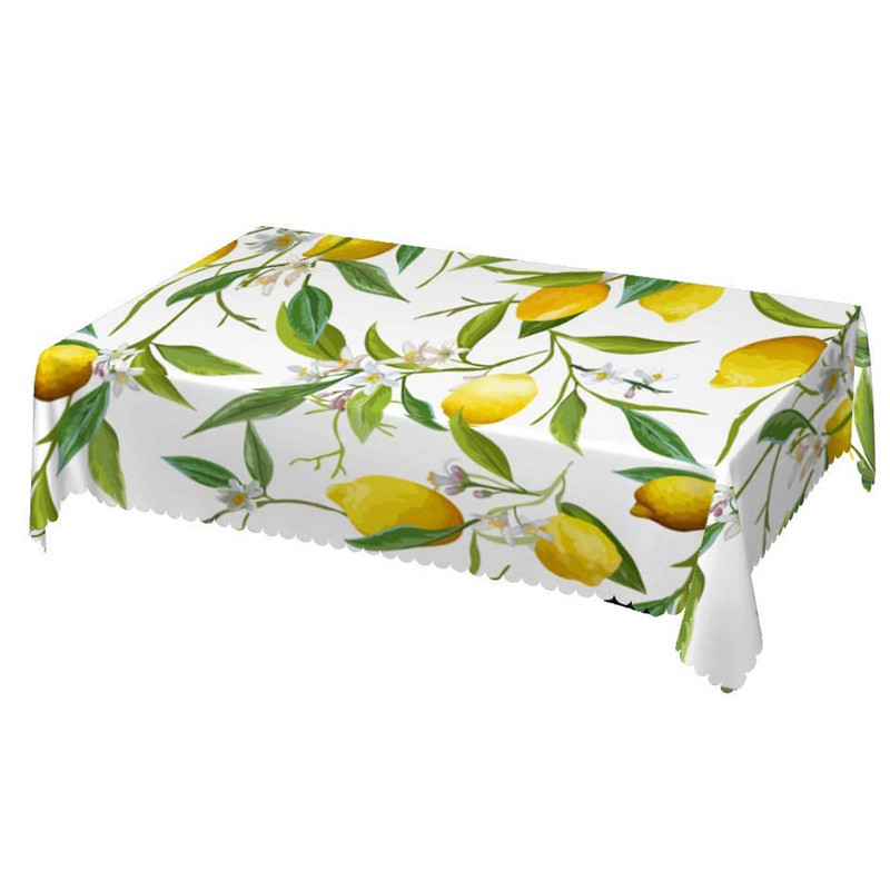 Fructe de vara Frunze de lamaie Fata de masa dreptunghiulara Decoratiuni pentru masa de bucatarie Fata de masa din stofa impermeabila Decoratiuni pentru petreceri de nunta