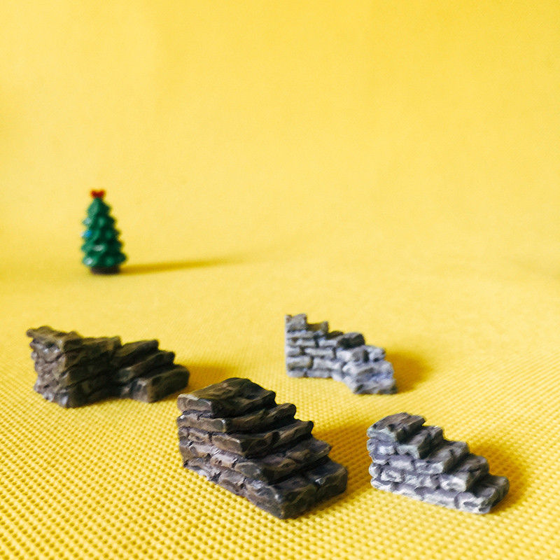 2 gab. Kāpnes Leļļu māja Pasaku dārzs rūķītis sūnu terārijs mājas dārzs galda dekors amatniecība pundurkociņš miniatūras dārza diy piederumi