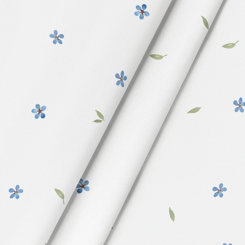 Pavasara Myosotis Sylvatica ziedu taisnstūra galdauts svētku rotājumi ballītēm Ūdensizturīgs galda pārklājs ballīšu vakariņu dekorēšanai