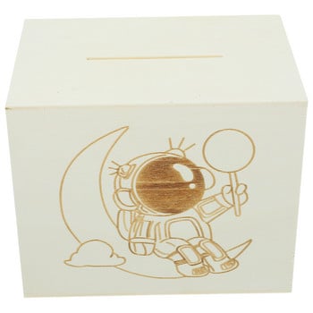 Κουμπαράς από μασίφ ξύλο Συμβουλή βάζα Κουτί δωρεάς Εξοικονόμηση χρημάτων για παιδιά κορίτσια Αποθήκευση νομισμάτων Ξύλινη θήκη δώρων Λάτρεις