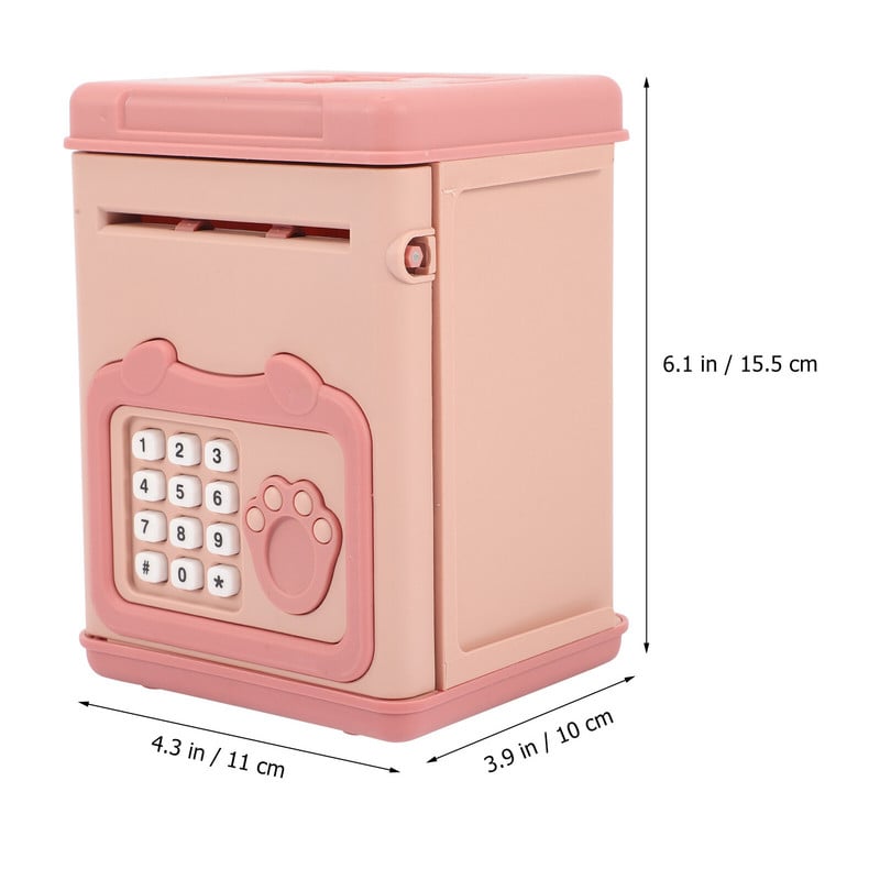 Elektriskā cūciņa banka fotoattēlu rekvizītu ietaupījumu kastīte galddatora monētu konteiners maziem bērniem rotaļlietas zēni pārnēsājamas plastmasas meitenes