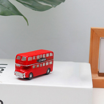 2 бр. Декор във формата на пощенска кутия за автобус Ретро модел Детски британски стил Декорация от смола Публикуване Декорации за дома на офиса