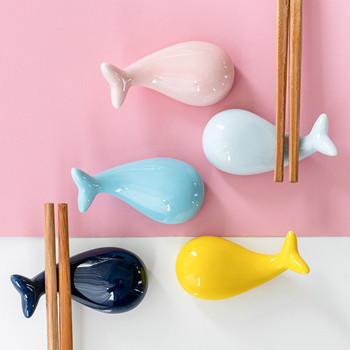 Ιαπωνικά κεραμικά chopsticks Rest Creative chopsticks σε σχήμα φάλαινας Φροντίδα ράφι κουταλιού ράφι επιτραπέζια σκεύη κουζίνας Διακόσμηση кит ballena