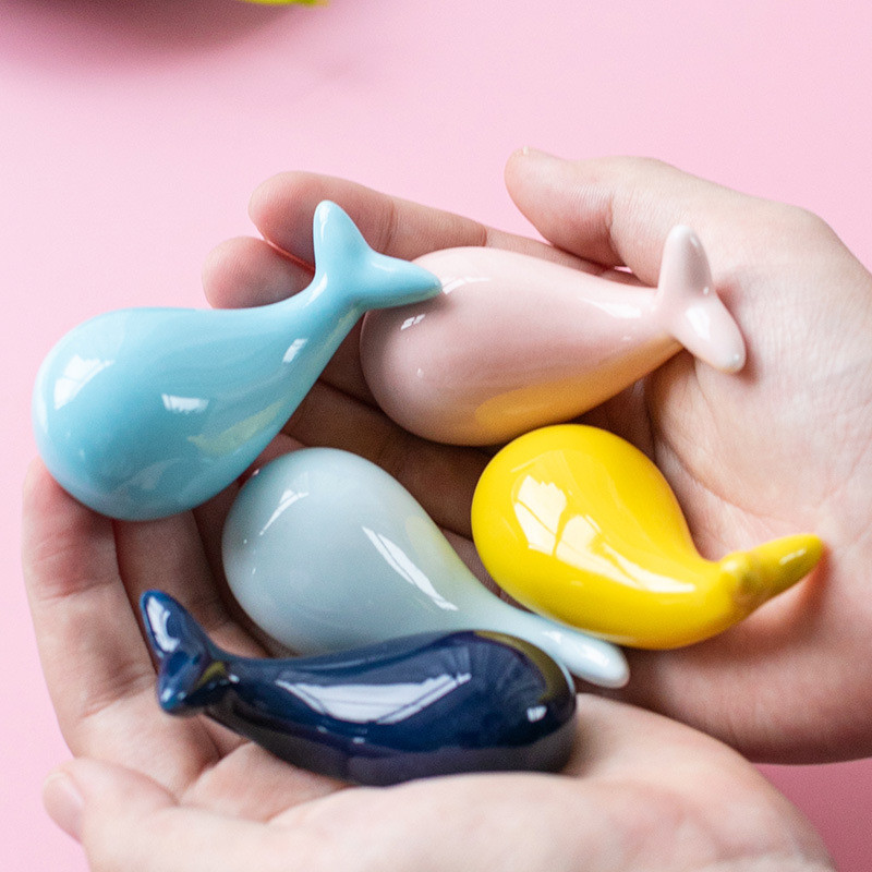 Japoniškos keraminės lazdelės Rest Creative banginio formos lazdelės Priežiūra Šaukšto stovas Virtuvės stalo reikmenų dekoravimas кит ballena