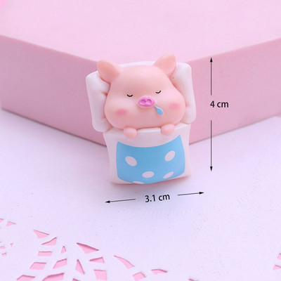 1 Pc Cute Pig Micro Ainavas Jauna Moderna Sveķu statuja Miniatūra Figūriņa Leļļu namiņš DIY Amatniecība Bonsai Rotājumi Mājas Noformējums