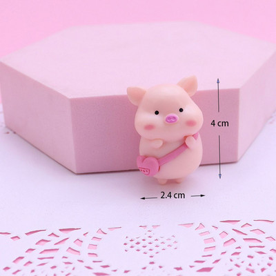 1 Pc Cute Pig Micro Ainavas Jauna Moderna Sveķu statuja Miniatūra Figūriņa Leļļu namiņš DIY Amatniecība Bonsai Rotājumi Mājas Noformējums