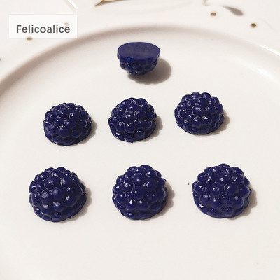 20 gab 3D simulācijas augļu viltus ķiršu/melleņu/zemeņu sveķu miniatūras mākslas Cabochon DIY Dekoratīvās amatniecības scrapbooking