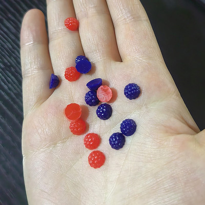 20 gab 3D simulācijas augļu viltus ķiršu/melleņu/zemeņu sveķu miniatūras mākslas Cabochon DIY Dekoratīvās amatniecības scrapbooking