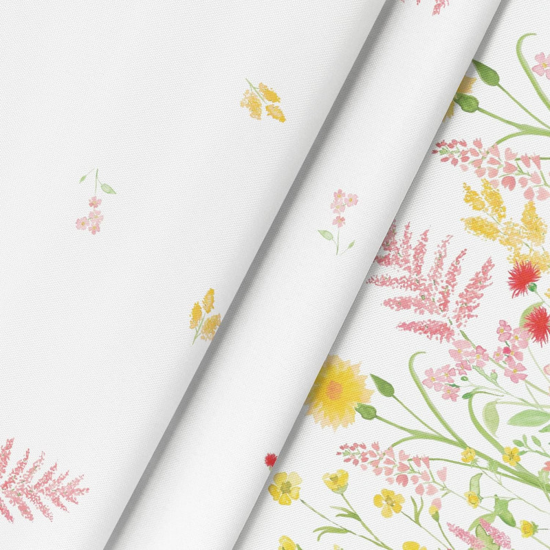 Pavasara akvareļa savvaļas ziedi Taisnstūrveida galdauts svētku rotājumi ballītēm Ūdensizturīgs galda pārklājs ballīšu vakariņu dekorēšanai