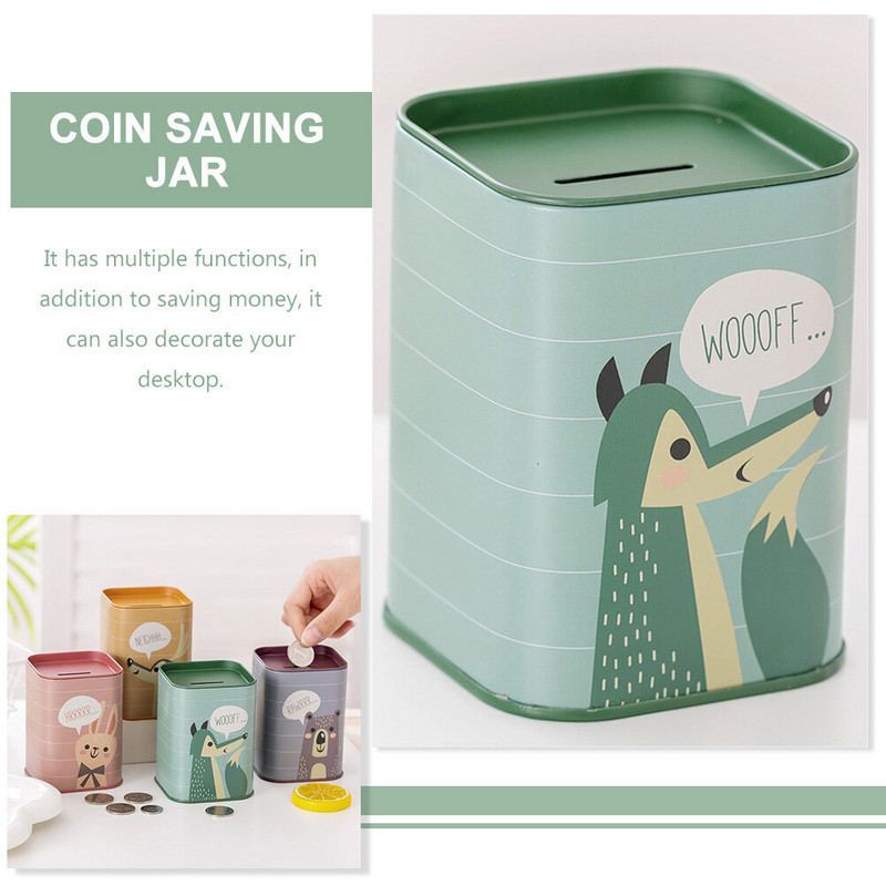 Skārda cūciņa banka bērniem monētu konteiners, dekoratīvs dāvanu turētājs naudas taupīšanas burkas zēns