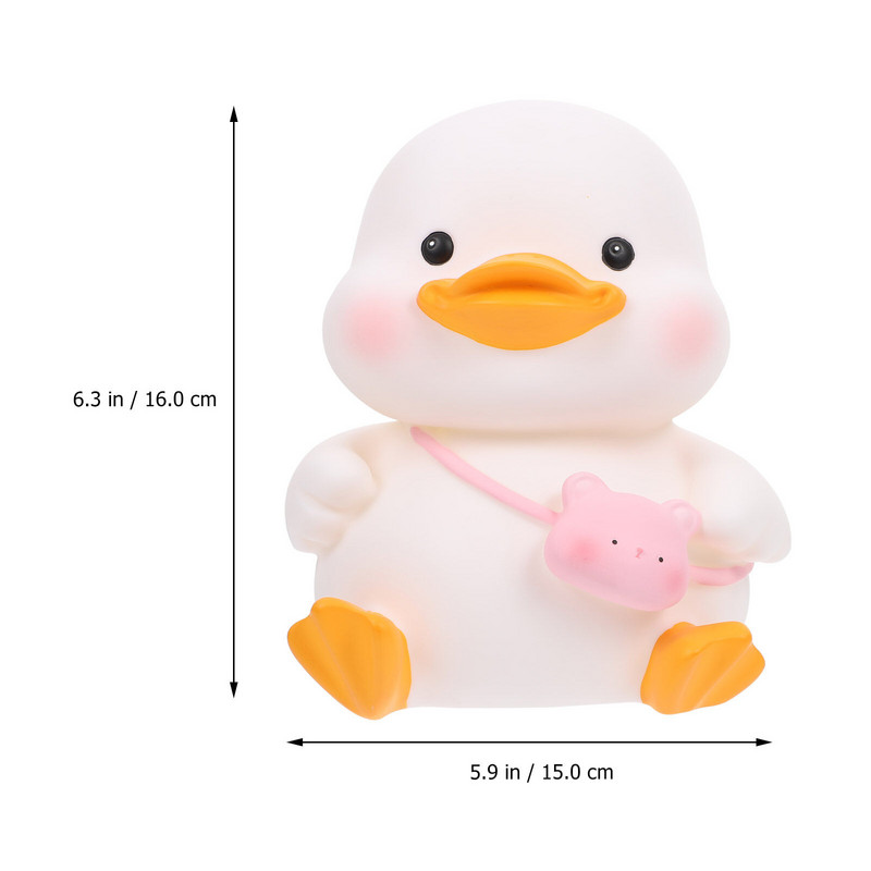 Duck Coin Bank tárolótartály otthoni asztali dekorációval formázott tégelyben, remek malacka bakelit rajzfilm