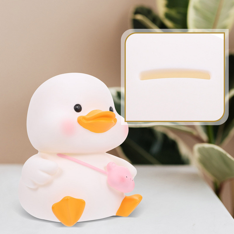 Duck Coin Bank tárolótartály otthoni asztali dekorációval formázott tégelyben, remek malacka bakelit rajzfilm