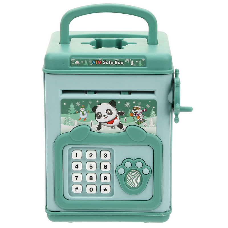 Elektriskā cūciņa banka Desktop Rotaļlietas Parole Monētu var elektroniski Saving Pot Digital Jar Box