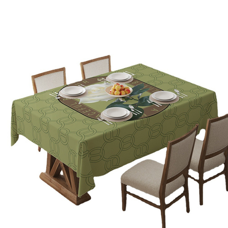 Nordic Geometric vízálló terítő ünnepi parti dekorációk Mosható téglalap alakú asztalhuzatok konyhai étkezőasztal dekorációhoz