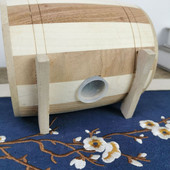 Kreatív malacka fa malacperselyek fa hordó formájú, kézzel készített fából készült érmék tárolódobozok születésnapi ajándékok