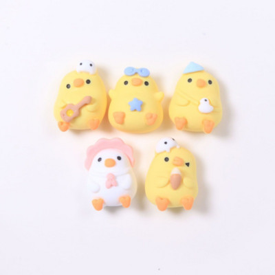 10Pcs/lot Slatka mini žuta pilić Flatback Resin Cabochon Scrapbooking Rukotvorine Fit Case Dekoracija za telefon DIY Mašne za kosu Dodaci