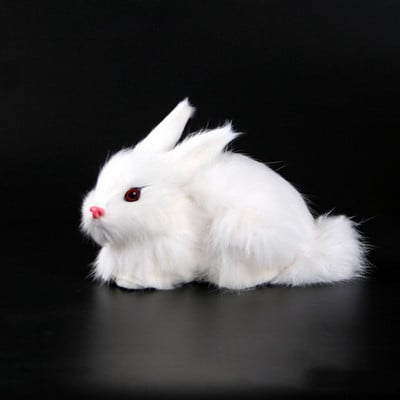 Velykų triušio puošmena Namų zuikiui Realistiškos pliušinės gyvulių figūrėlės, tikroviškos miniatiūrinės modelio gimtadienio dekoro dovanos