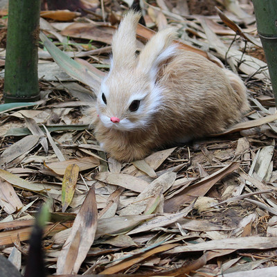 Velykų triušio puošmena Namų zuikiui Realistiškos pliušinės gyvulių figūrėlės, tikroviškos miniatiūrinės modelio gimtadienio dekoro dovanos