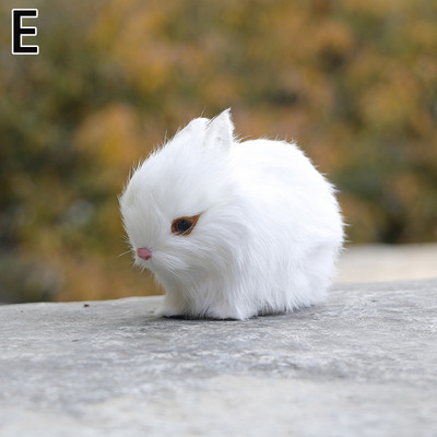 Velykų triušio puošmena Namų zuikiui Realistiškos pliušinės gyvulių figūrėlės, tikroviškos miniatiūrinės modelio gimtadienio dekoro dovanos