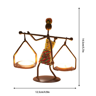 Āfrikas sieviešu svečturis Dekoratīvs vintage svečturis Metāla svečturi Statīvs Dekoratīvs galda vidusdaļa guļamistabai