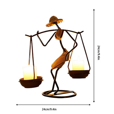 Āfrikas sieviešu svečturis Dekoratīvs vintage svečturis Metāla svečturi Statīvs Dekoratīvs galda vidusdaļa guļamistabai