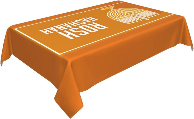 Rosh Hashanah taisnstūra galdauts svētku ballīšu rotājumi Shana Tova ūdensizturīgs grumbu galda pārklājs virtuves galda dekorēšanai