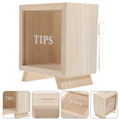 Cūciņa banka nesalaužama koka nauda radošs koka automašīnas monētu konteiners, caurspīdīgs, mīļš pārnēsājamas taupīšanas kastes dekors