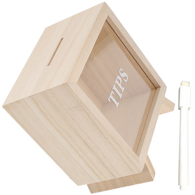 Pușculiță, bani din lemn care nu se sparg, container creativ pentru monede pentru mașină, drăguț, cutie portabilă de economisire, decorare