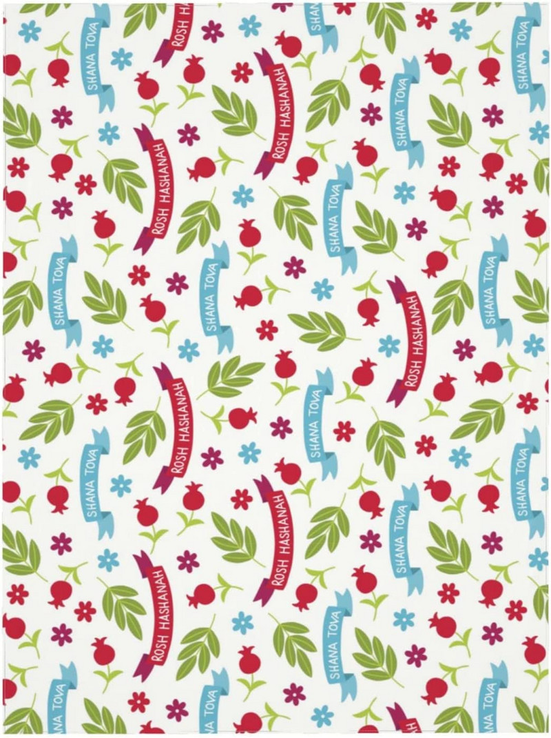 Rosh Hashanah Αδιάβροχο τραπεζομάντιλο Διακόσμηση τραπεζιού κουζίνας Rosh Hashanah Ορθογώνιο τραπεζομάντιλο Διακοσμήσεις για γιορτινό πάρτι