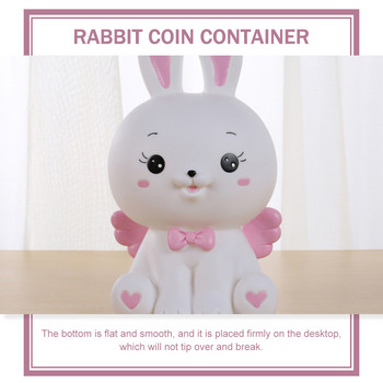 Rabbit Piggy Bank Shape Money Box Αξιολάτρευτο υπέροχο βάζο νομισμάτων κινούμενα σχέδια που εξοικονομούν μικρά πλαστικά δοχεία