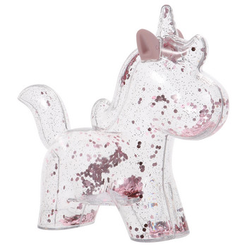 Unicorn Money Bank Boy Piggy Прозрачна пластмасова очарователна саксия Очарователна саксия с пари Животно Ps Children Saving Toddler