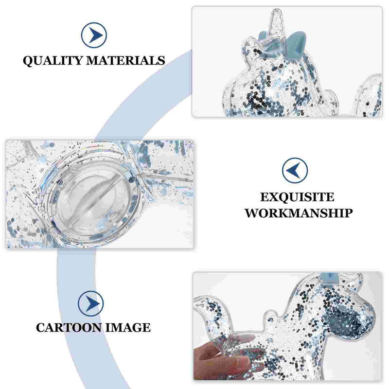 Egyszarvú pénzbank fiú malacka átlátszó műanyag, imádnivaló edény Imádnivaló pénzes edény állat Ps gyerekek megmentése kisgyermek